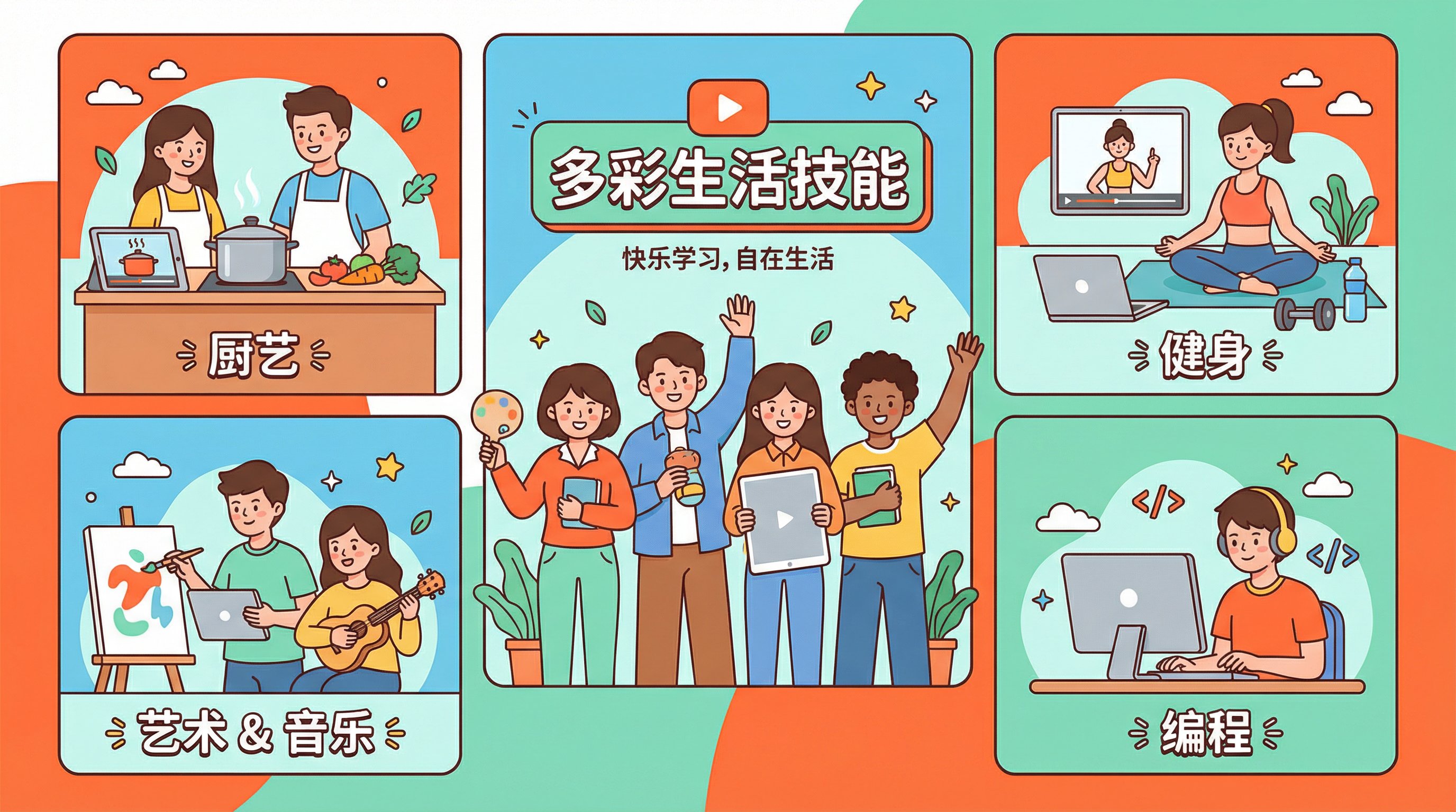 抖音揭秘动漫生活技能教程Banner