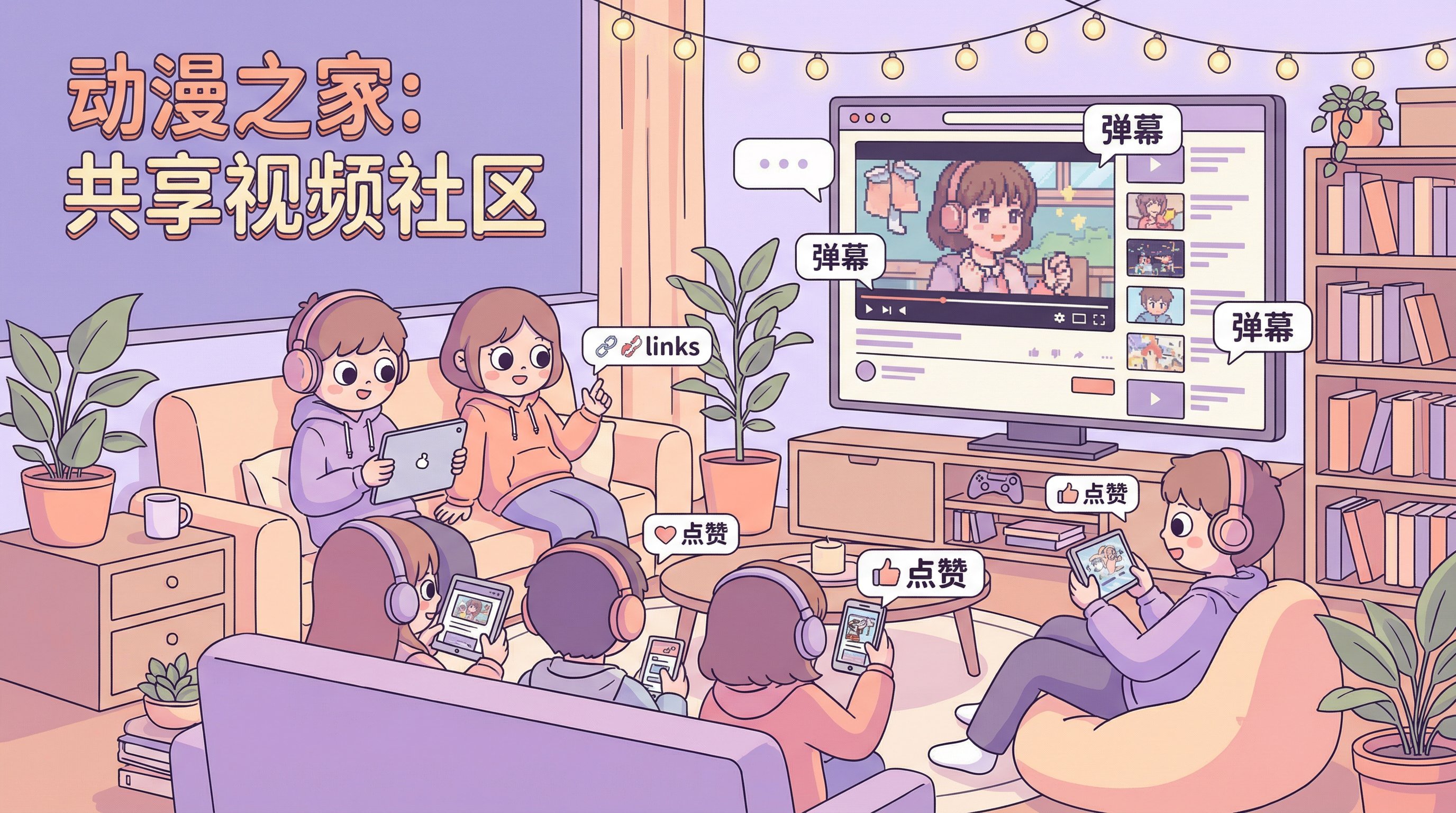 抖音揭秘动漫社区弹幕互动Banner