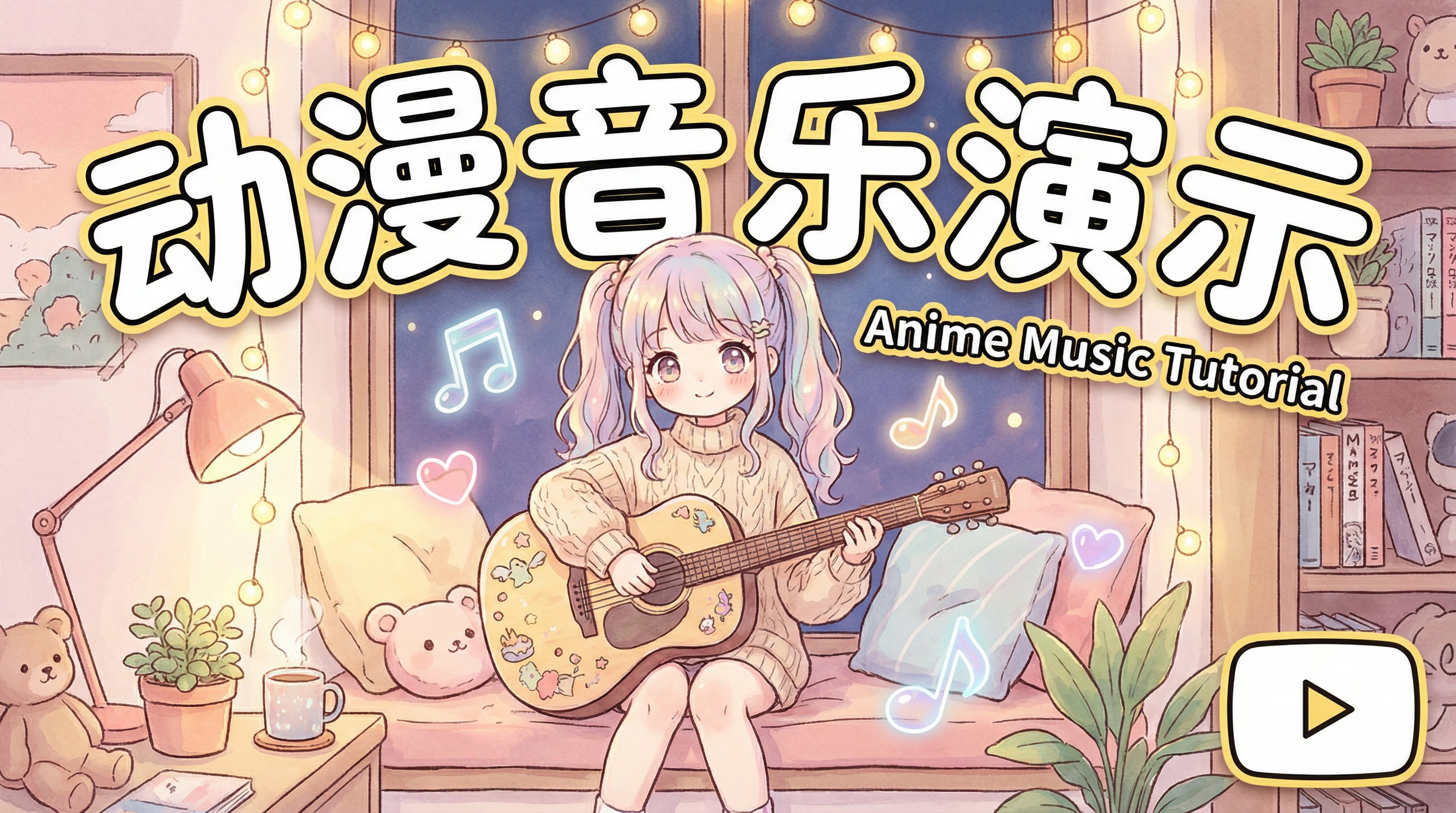 抖音揭秘动漫音乐教程-吉他动漫演示